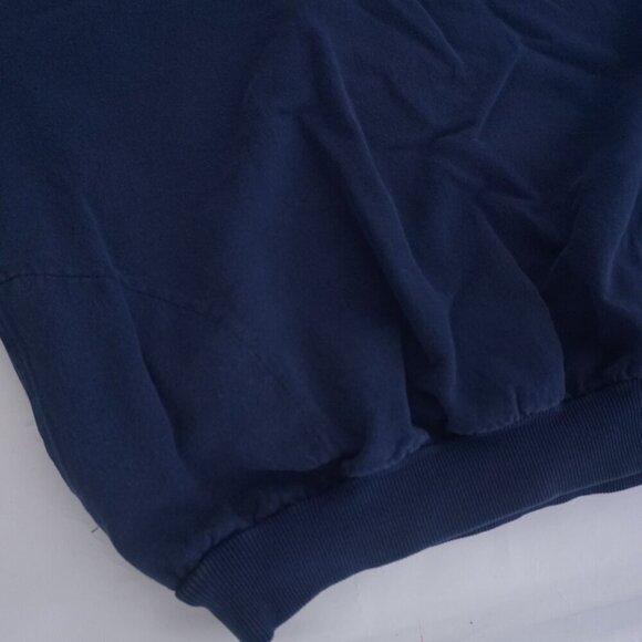 Vintage '90S Wek Navy Denim Boxy Collared Light Weight Sweater Medium (2) - Picture 6 of 9